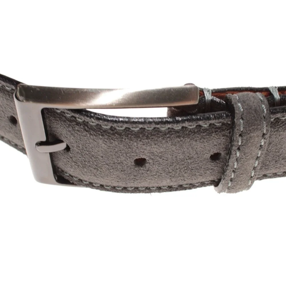 Trafalgar NWT Classic Belt Size 85 (34) in Solid Gray Suede Leather